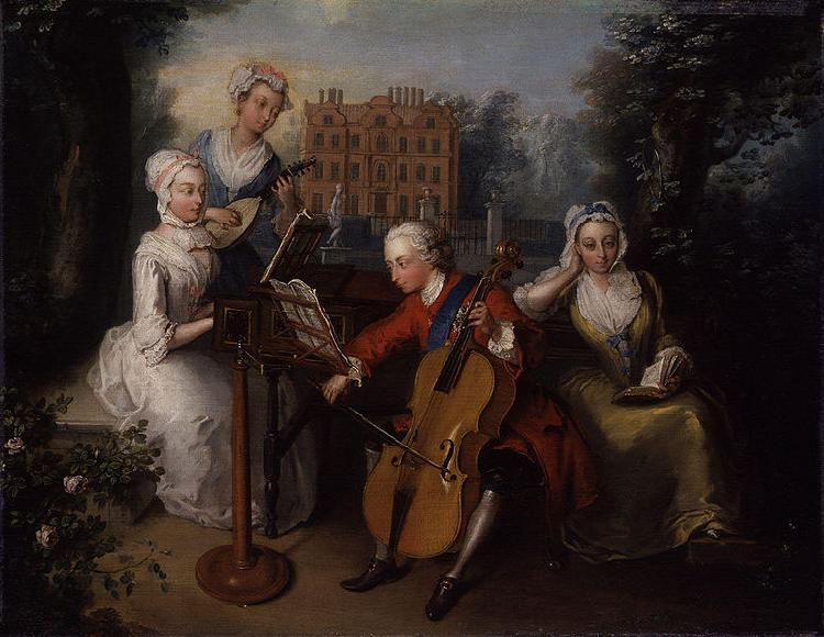 unknow artist Frederick, Prince of Wales, and his sisters